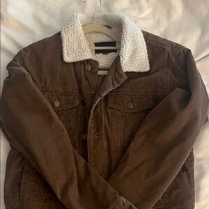 Banana Republic Brown Jacket with Sherpa Collar